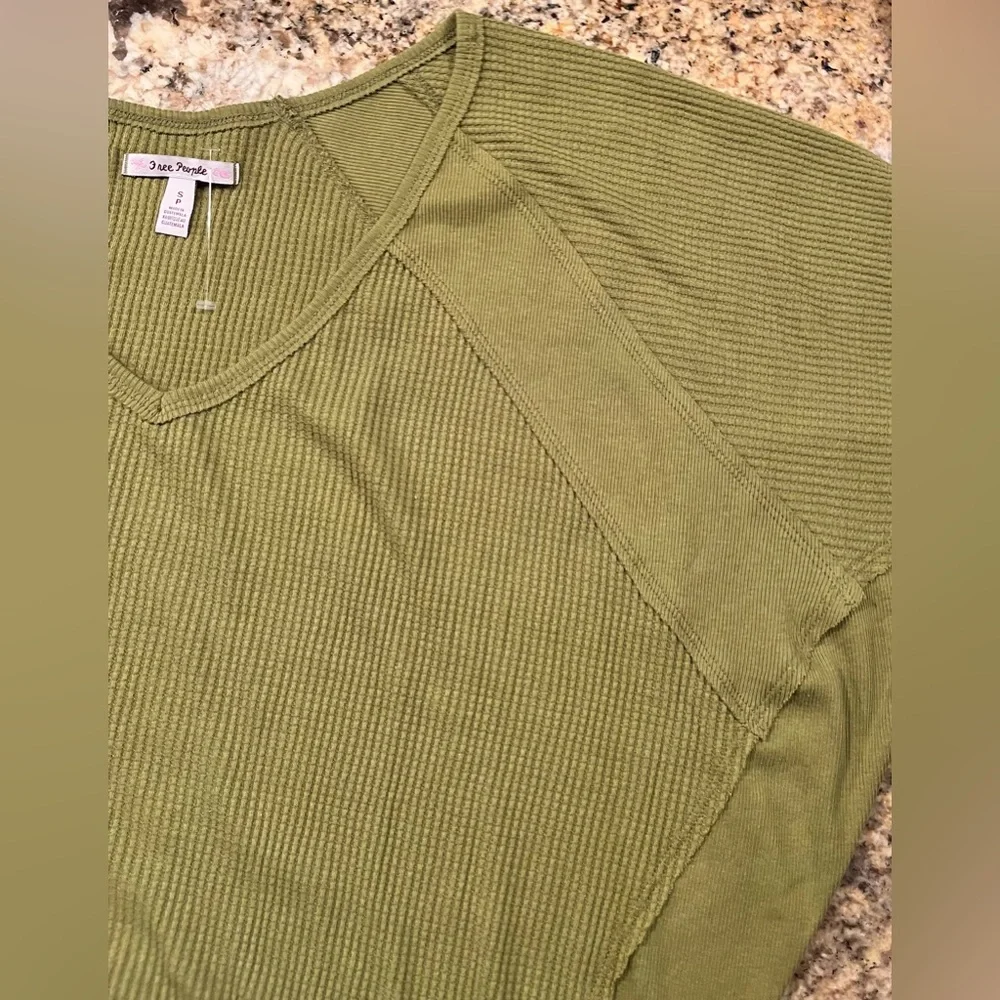 NWT Free People Santa Clara Oversized Thermal Shirt